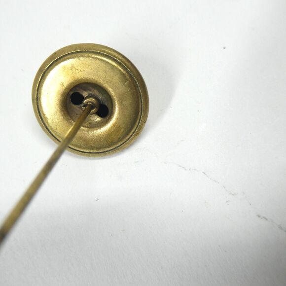 Canada Military Brass Button Hatpin Vintage 8" Stick Pin Canadian - Picture 4 of 7